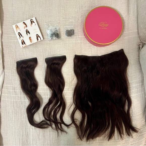 Luxy 16” Dark Brown Halo Hair Extension (140g) - Picture 1 of 9